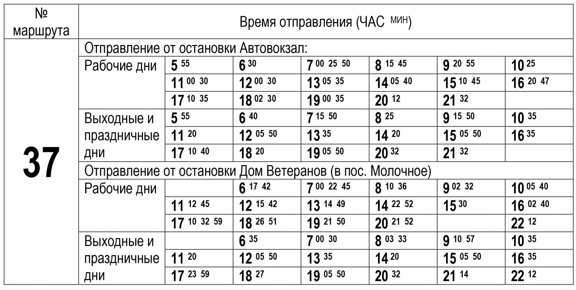 Расписание 68 автобуса