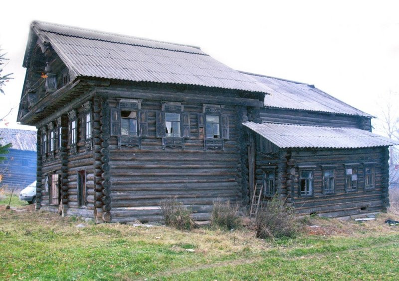 Дом в деревне Коростелево Сямженского района. Фото 2007 г.
